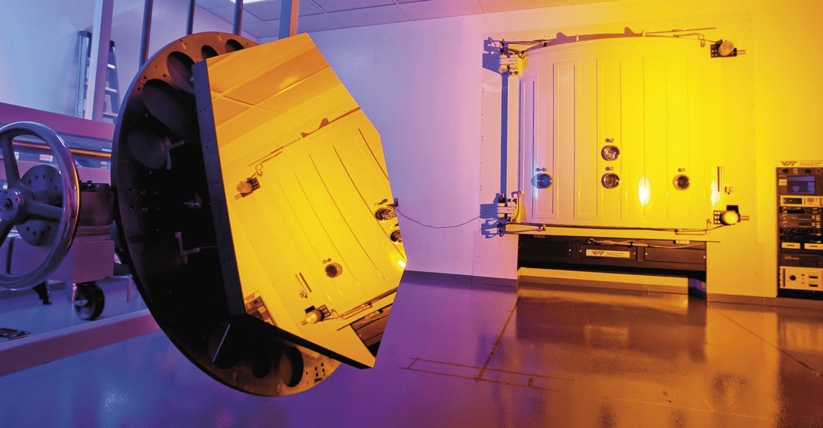 James Webb Space Telescope Primary Mirror Segment One of the James Webb Space Telescope's primary mirror segments coated with gold by Quantum Coating Incorporated.