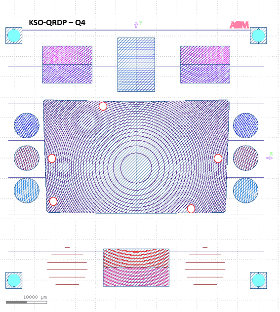 CGH Pattern Layout Test patterns on a computer-generated hologram (CGH)